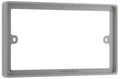 BG Nexus Grey 2 Gang Double 10mm Depth Rectangle Spacer Frame Back Box Plate