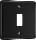 BG RNFB1 Nexus Metal Matt Black 1 Module Grid Front Plate