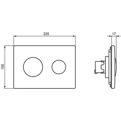 Ideal Standard Dual Flushplate for Conceala Cisterns - S1082AA by Ideal Standard (IdealStandard-S1082AA)