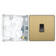 BG Evolve Satin Brass 1 Gang 20A 16AX 2 Way Light Switch PCDSB12B with 25mm Steel Back Box