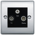 BG Nexus Metal Polished Chrome TV/FM/SAT Socket NPC67B