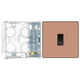 BG Evolve Polished Copper 10AX 1 Way Press Switch PCDCP14B with 35mm Steel Back Box