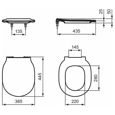 Ideal Standard Connect Air Slim Soft Close Toilet Seat - E081101 by Ideal Standard (IdealStandard-E081101)