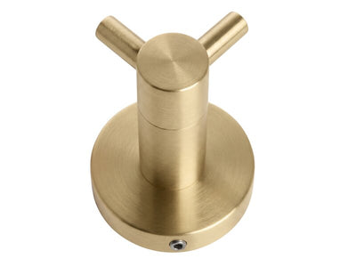 Corby Harrogate Double Clothes Hook in Brushed Brass