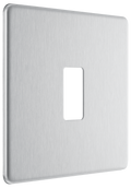BG RFBS1 Nexus Screwless Grid Brushed Steel 1 Module Front Plate