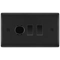 BG Nexus Matt Black 3 Gang Light Switch Grid – 1x Trailing-Edge LED Dimmer, 1x Intermediate, 1x 2-Way Switch