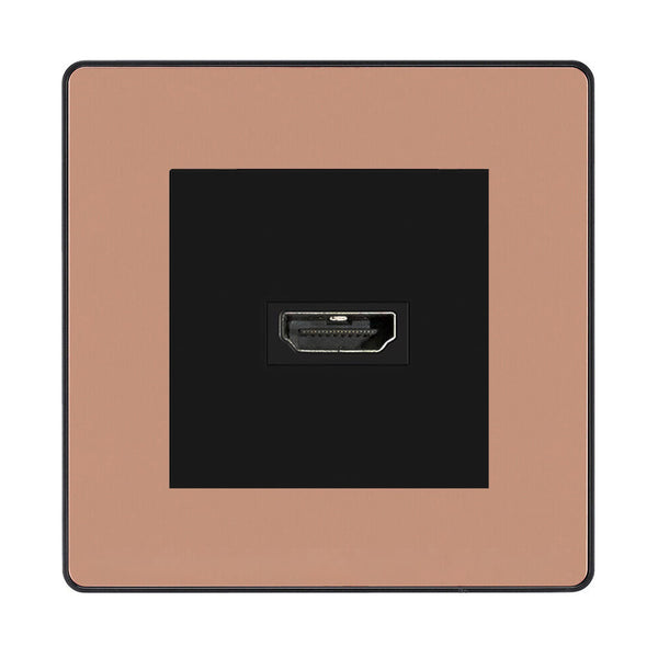 BG Evolve Polished Copper PCDCPHDMI1B 1 Gang Single HDMI Socket