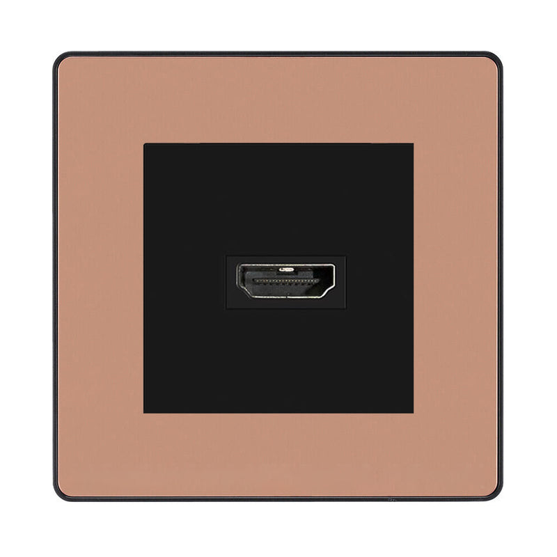 BG Evolve Polished Copper PCDCPHDMI1B 1 Gang Single HDMI Socket