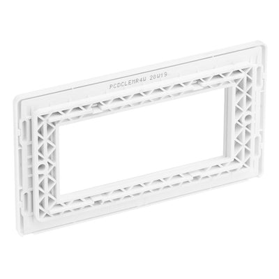 BG Evolve Pearlescent White 4G Faceplate with 45W USB A+C Charger Modules