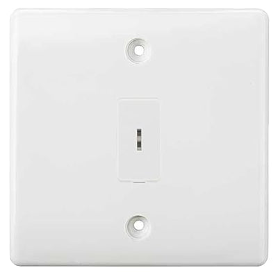 BG White 1 Gang 20 Amp Single Pole Secret Key Grid Switch by British General (BG-NWM12KY)