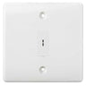 BG White 1 Gang 20 Amp Single Pole Secret Key Grid Switch by British General (BG-NWM12KY)