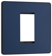 BG PCDDBEMS1B Matt Blue Evolve 1 Euro Module Front Plate - Black Insert by British General (BG-PCDDBEMS1B-Shopify-SA_1)