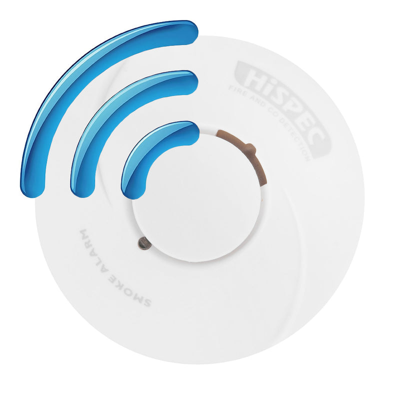 Radio-Interlinked Sealed Battery Powered Smoke & Heat Alarms - Hispec RF10-PRO Range