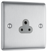NBS28G Front - This 2A round pin socket from British General can be used to connect low power appliances and can be used to connect lamps to a lighting circuit.