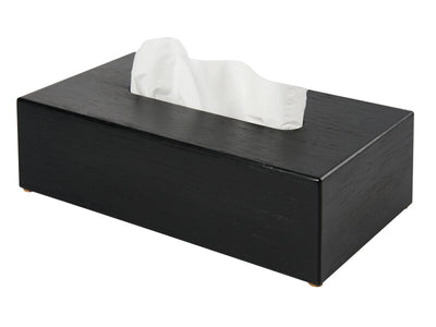 Corby Buxton Rectangle Tissue Box Cover in Black BUSA Bamboo
