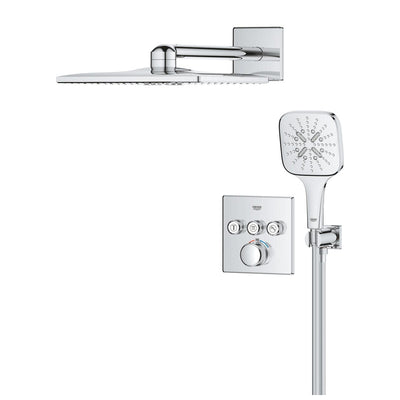 Grohe Grohtherm SmartControl Concealed Shower System with Rainshower SmartActive 310 Cube - 1039980000 by Grohe (Grohe-1039980000)