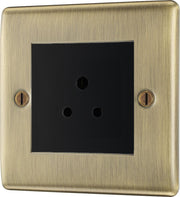 BG Nexus Metal Antique Brass 5A Unswitched Socket NAB29MB by British General (BG-NAB29MB)