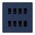 BG Evolve Matt Blue 7 Gang Intermediate Custom Grid Light Switch with Back Box Included