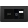 BG Evolve Media Wall Plate — TV Aerial, HDMI & CAT6 | Black Chrome Screwless by British General
