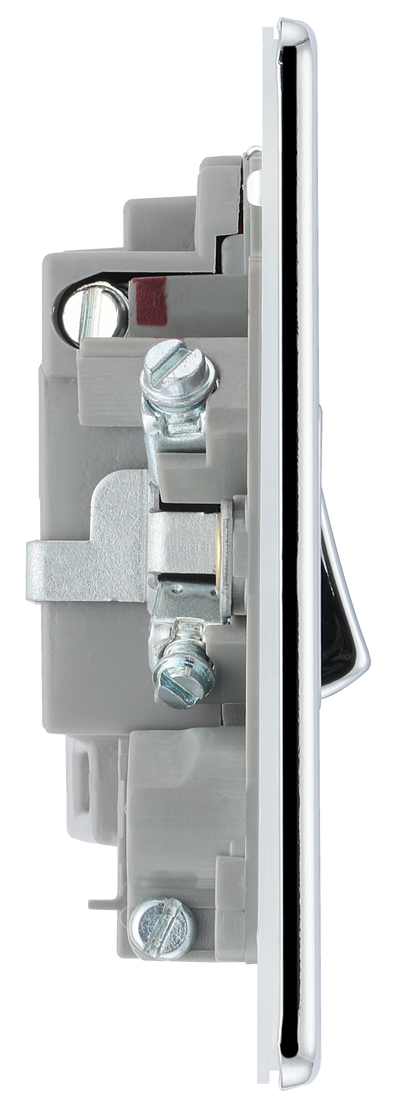 FPC53 Side - This 13A fused and switched connection unit with power indicator from British General provides an outlet from the mains containing the fuse ideal for spur circuits and hardwired appliances.