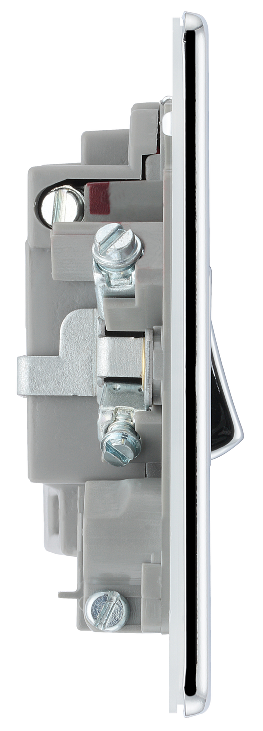 FPC53 Side - This 13A fused and switched connection unit with power indicator from British General provides an outlet from the mains containing the fuse ideal for spur circuits and hardwired appliances.