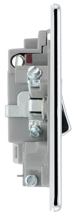 FPC53 Side - This 13A fused and switched connection unit with power indicator from British General provides an outlet from the mains containing the fuse ideal for spur circuits and hardwired appliances.