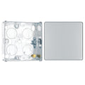 BG Screwless Polished Chrome Single Blanking Plate FPC94 with 25mm Steel Back Box