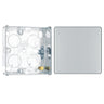 BG Screwless Polished Chrome Single Blanking Plate FPC94 with 25mm Steel Back Box