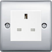 BG Nexus Metal Polished Chrome 13A Unswitched Socket NPC23W by British General (BG-NPC23W)