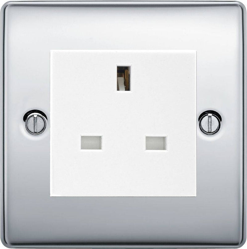 BG Nexus Metal Polished Chrome 13A Unswitched Socket NPC23W