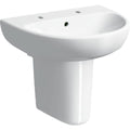 Geberit Selnova 500mm Wash Basin - 2 Tap Holes - 501.049.00.6