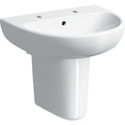 Geberit Selnova 500mm Wash Basin - 2 Tap Holes - 501.049.00.6 by Geberit (Geberit-501.049.00.6)