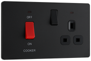 BG Evolve PCDMB70B Matt Black 45A 2 Unit 13A Socket-Black Insert by British General (BG-PCDMB70B-Shopify-SA_1)