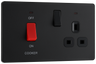 BG Evolve PCDMB70B Matt Black 45A 2 Unit 13A Socket-Black Insert by British General (BG-PCDMB70B-Shopify-SA_1)