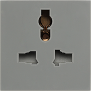 BG EMUNVG Euro Module Universal Unswitched Socket - Grey by British General (BG-EMUNVG)