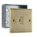 BG Nexus Antique Brass 13A Unswitched Fused Spur Unit with Surface Pattress Back Box