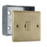 BG Nexus Antique Brass 13A Unswitched Fused Spur Unit with Surface Pattress Back Box by British General (BG-NAB54+MC501)