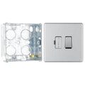 BG Screwless Brushed Steel 13A Switched Spur FBS50 with 35mm Steel Back Box