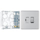 BG Screwless Brushed Steel 13A Switched Spur FBS50 with 35mm Steel Back Box