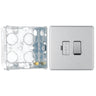 BG Screwless Brushed Steel 13A Switched Spur FBS50 with 35mm Steel Back Box by British General