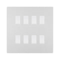 BG Evolve Brushed Steel 8-Gang Intermediate Light Switch | Screwless Design + Back Box