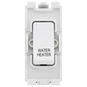 BG Evolve White RRWHPCDW 20A DP Appliance Grid Switch Labelled Water Heater by British General (BG-RRWHPCDW+RPCDW30)