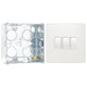 BG Evolve Pearlescent White 20A 16AX 2-Way Triple Light Switch PCDCL43W with 35mm Steel Back Box
