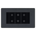 BG Evolve Matt Grey Screwless Triple Master Touch Dimmer Switch PCDMGTDM3B