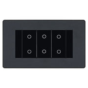BG Evolve Matt Grey Screwless Triple Master Touch Dimmer Switch PCDMGTDM3B by British General (BG-PCDMGTDM3B)
