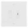 BG Nexus White 2 Gang 20 Amp Key Switch with 20 Amp Double Pole Switch by British General (BG-NWM2G1KS1DP)