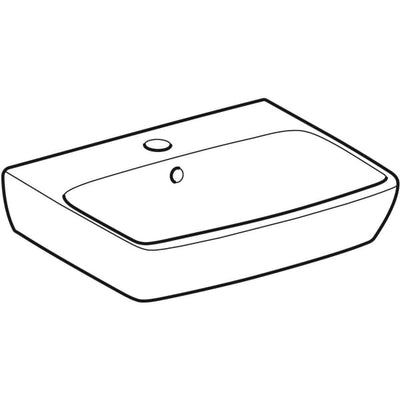 Geberit Selnova 450mm Square Cloakroom Basin - 1 Tap Hole - 501.473.00.6 by Geberit (Geberit-501.473.00.6)