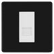 BG Screwless Matt Black Single RJ11 Telephone Socket FFBRJ111 - White Insert