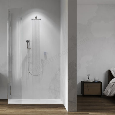 Aqualisa Quartz Blue Smart Digital Shower Concealed with Adjustable and Fixed Wall Head (Gravity Pumped) - QZSBA2BVDVFW23