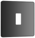 RPCDBC1B Front - The Grid modular range from British General allows you to build your own module configuration with a variety of combinations and finishes. This black chrome finish Evolve front plate clips on for a seamless finish, and can accommodate 1 Grid module - ideal for switches and other domestic applications.